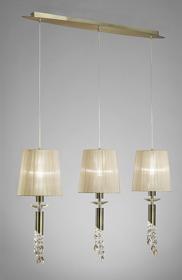 Tiffany Antique Brass-Soft Bronze Crystal Ceiling Lights Mantra Linear Crystal Fittings
